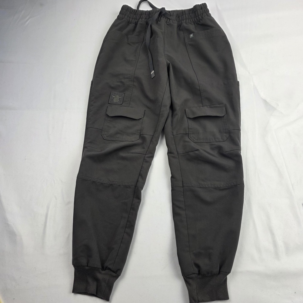 FIGS Star Wars Jogger Pants Mens Small Gray Cargo Scrub Grogu Elastic Waist
